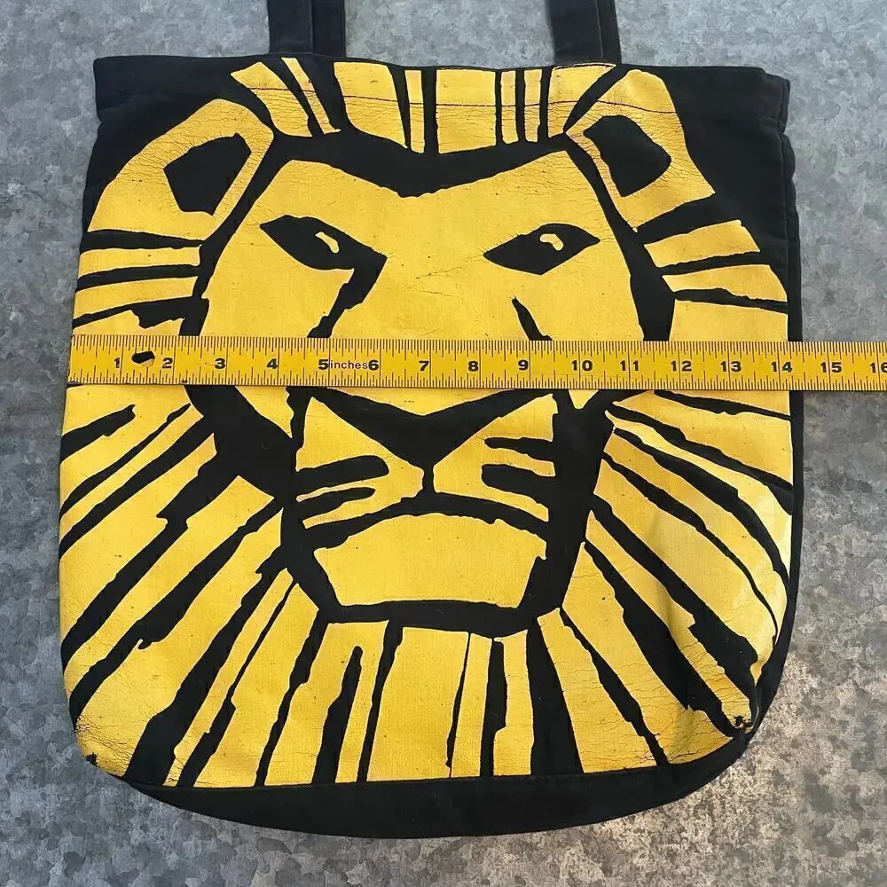 The Lion King Broadway Musical Canvas Tote Bag Simba Disney Book Bag Theater Y2K